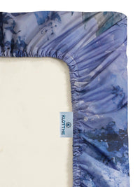 Moda Rapido X KLOTTHE Blue & White Floral 400 TC King Bedsheet with 2 Pillow Covers
