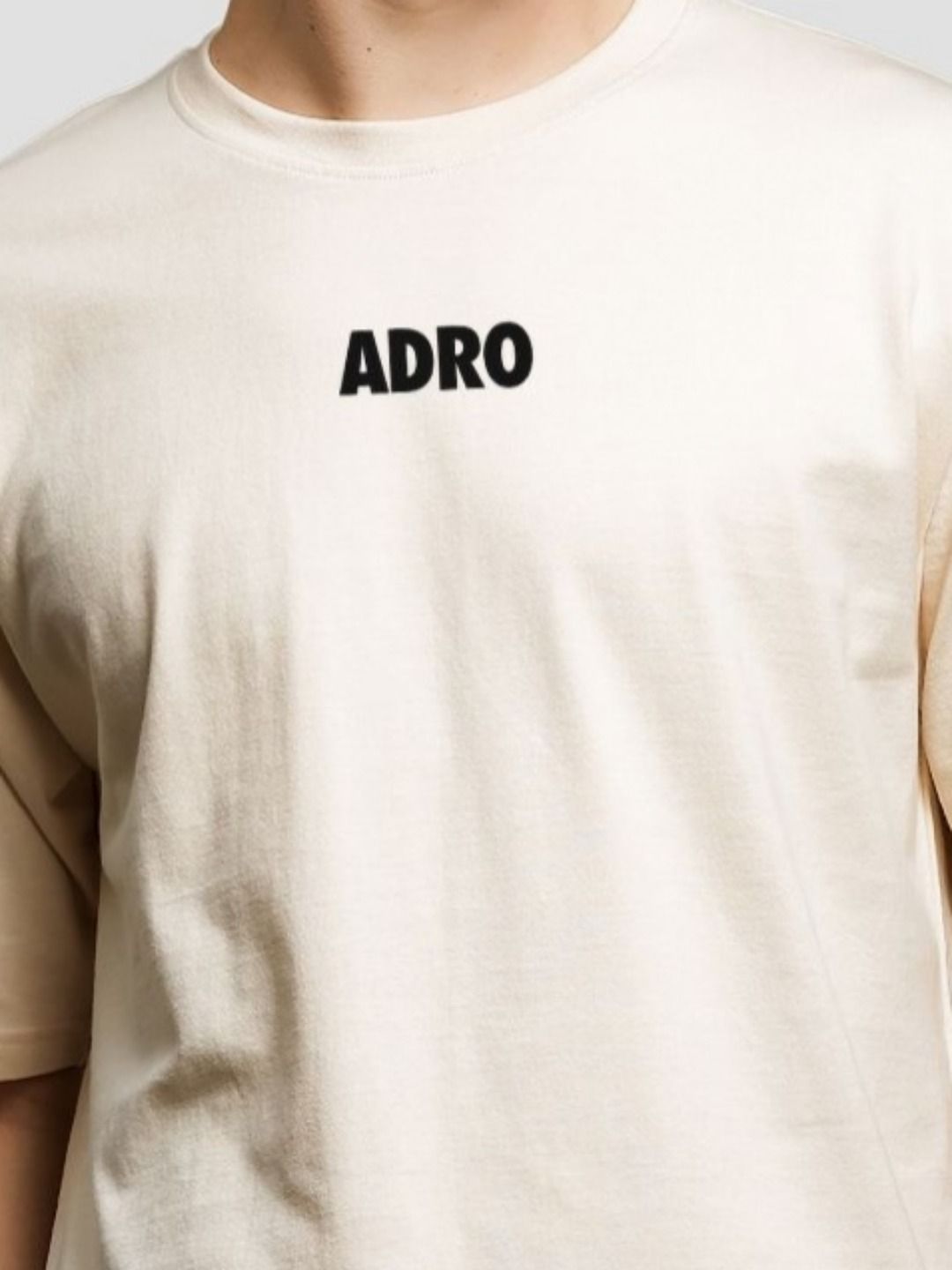 ADRO Lelaki Baju T-Shirt Bersaiz Besar Kapas Lengan Jatuh Bercetak Grafik