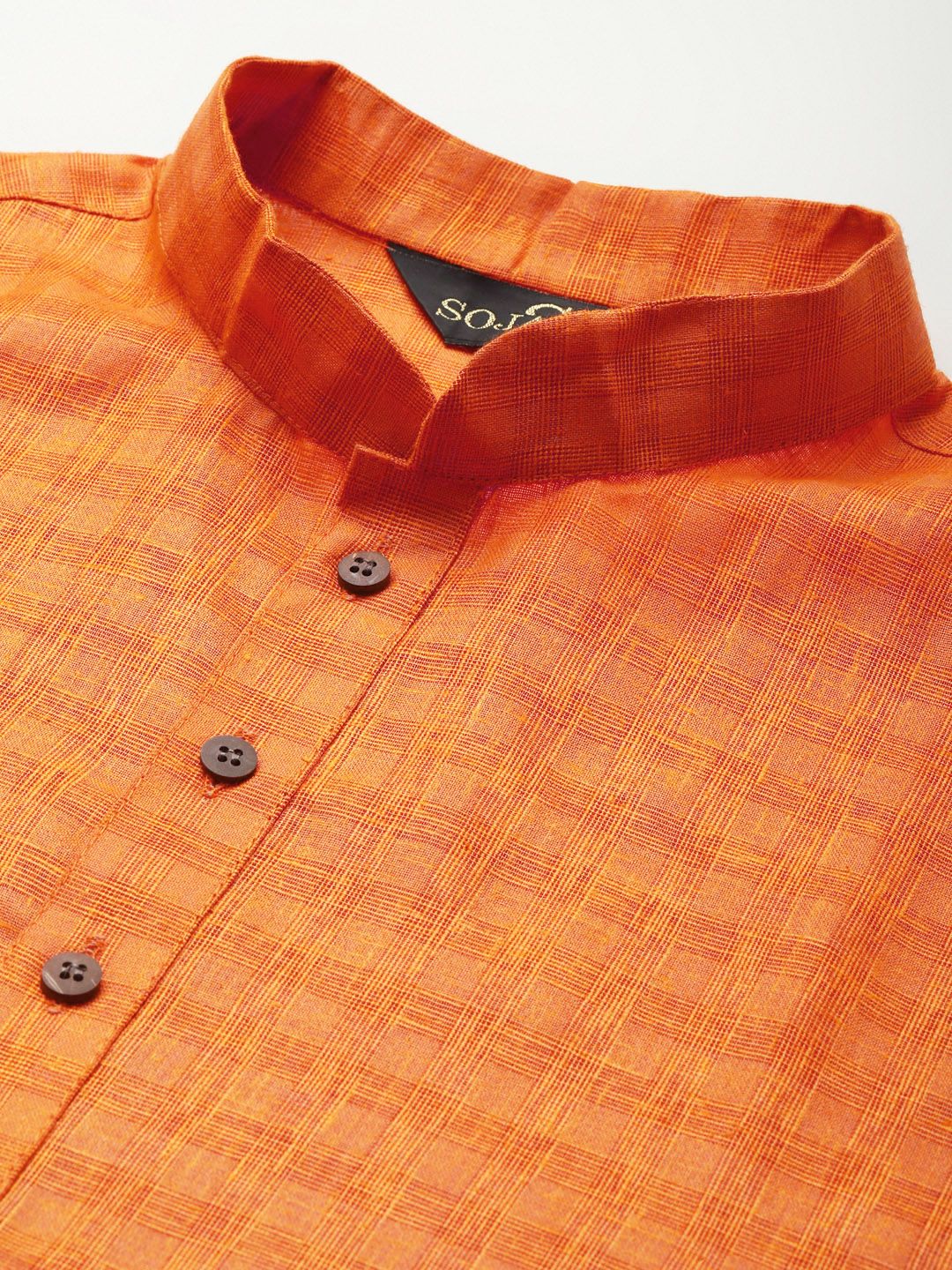 SOJANYA Men Orange Kurta with Churidar
