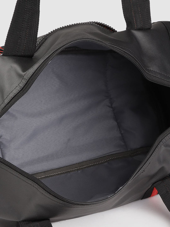 Gear Unisex Black Solid Clubsport Duffel Bag with Brand Logo Print Detail