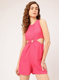 DressBerry Cool Cut-Out Dobby Delight Playsuit