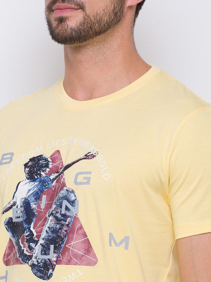 Being Human Men Pure Cotton Printed T-shirt