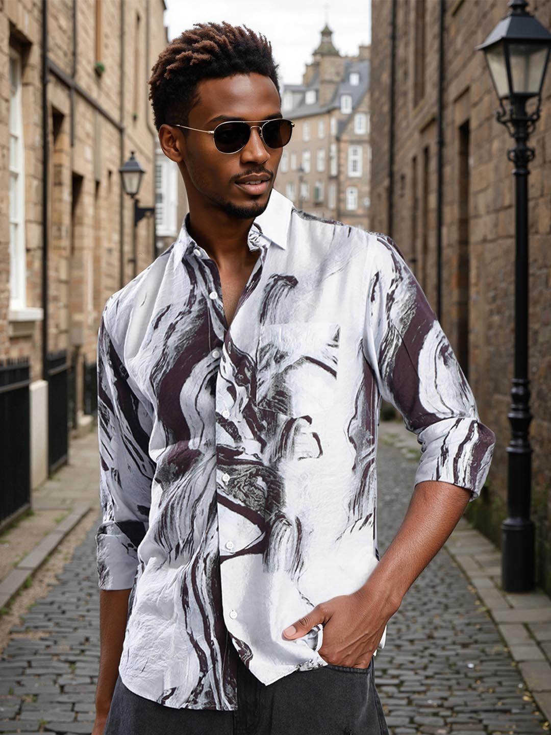 Bene Kleed Men Slim Fit Printed Casual Shirt