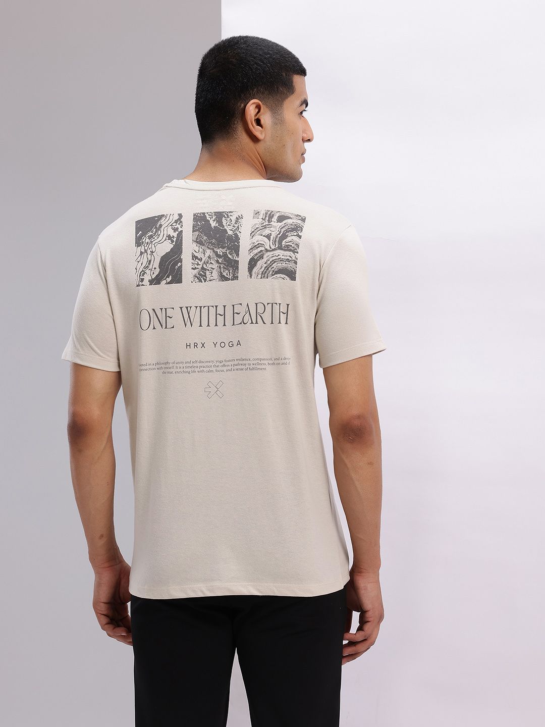 HRX by Hrithik Roshan Typography Printed Yoga T-shirt