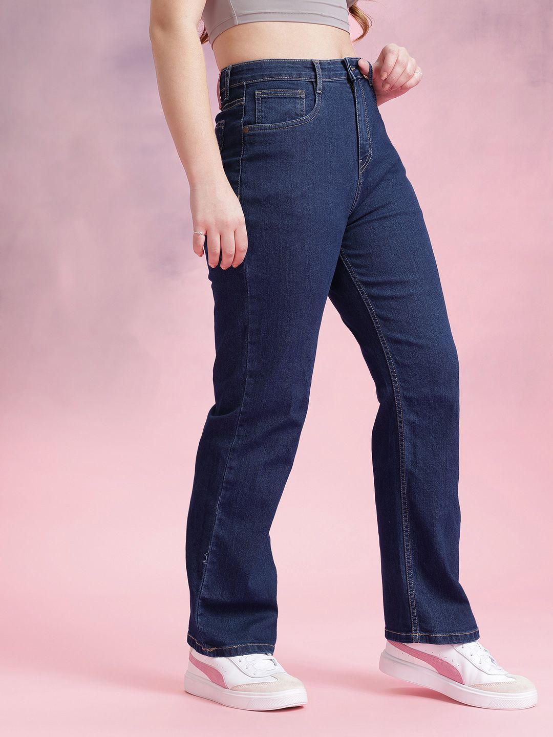 DressBerry Women Straight Fit Stretchable Jeans