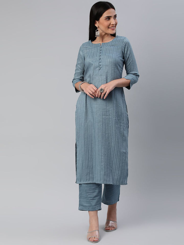 KALINI Women Self Design Kurta With Trousers