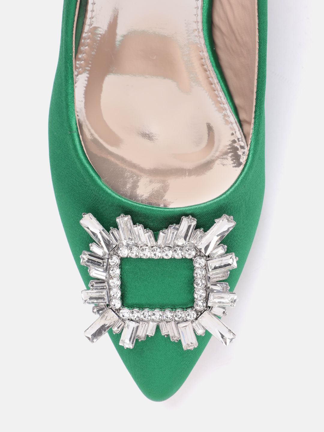 Lino Perros Faux Crystal Broach Stiletto Pumps