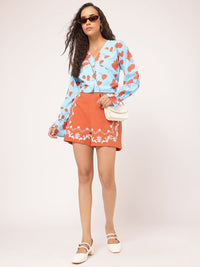 DressBerry Bloom & Beyond Floral Printed Shirt Style Top