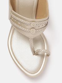 House of Pataudi Ethnic Embellished Wedge Heel