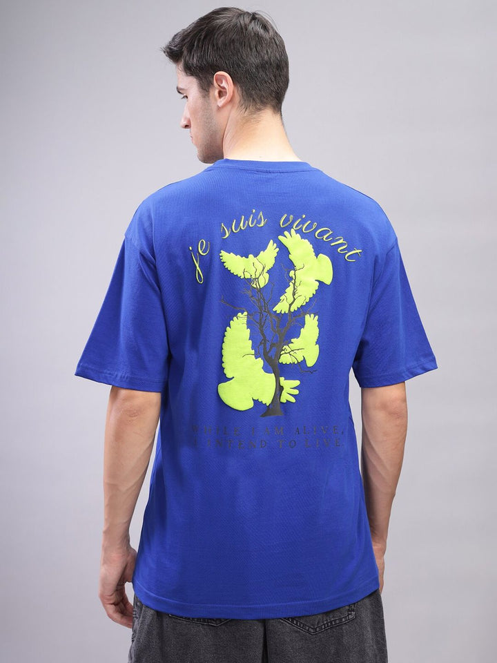 ADRO Men Typography Printed Applique T-shirt