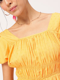 DressBerry Wanderlust Wardrobe Dobby Weave Smocked A-Line Mini Dress