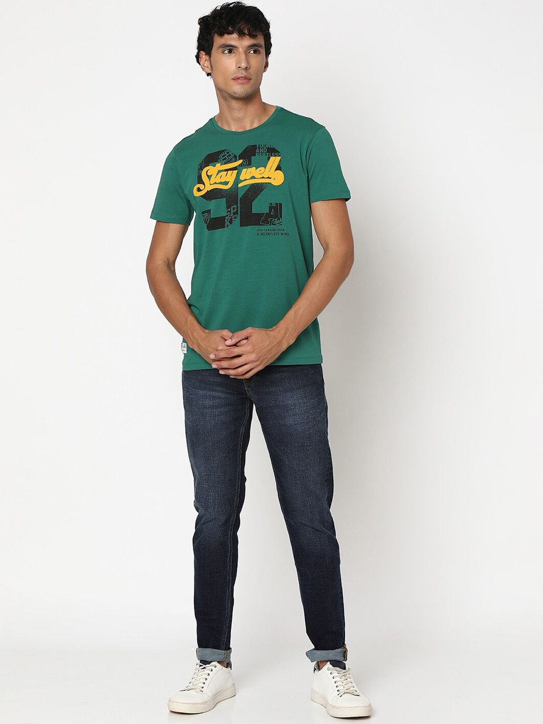 SPYKAR Men Skinny Fit Low-Rise Heavy Fade Stretchable Jeans