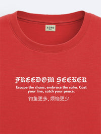 ADRO Men Typography Printed V-Neck T-shirt
