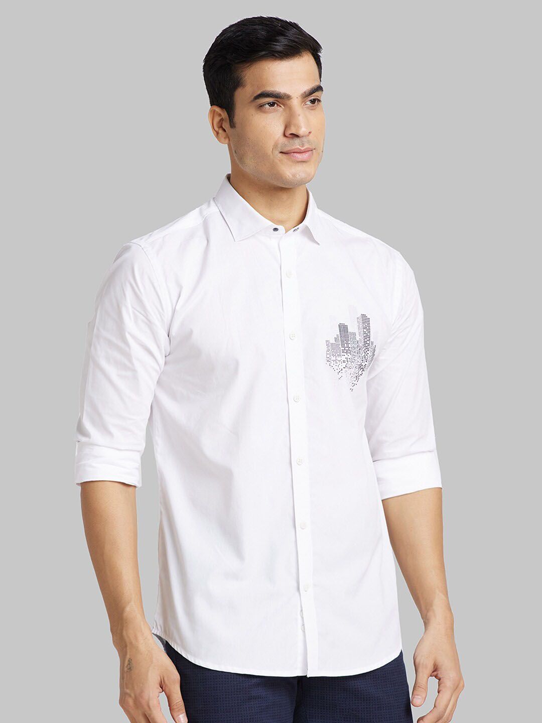 Park Avenue Slim Fit Long Sleeves Cotton Opaque Casual Shirt