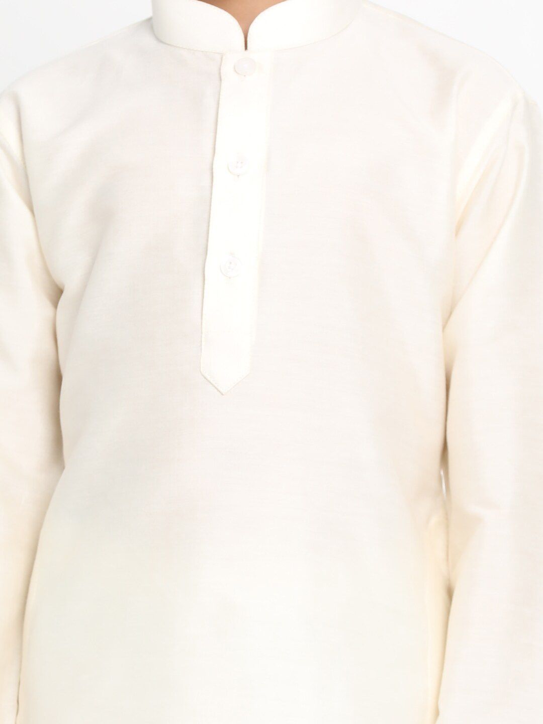 VASTRAMAY Boys Cream Kurta with Pyjama Set