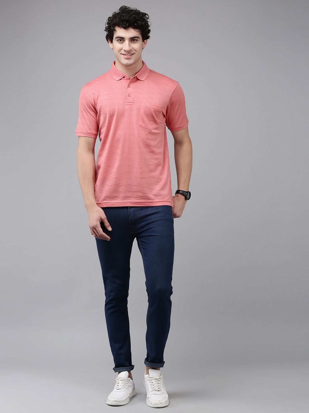 Park Avenue Pure Cotton Polo Collar Slim Fit T-shirt