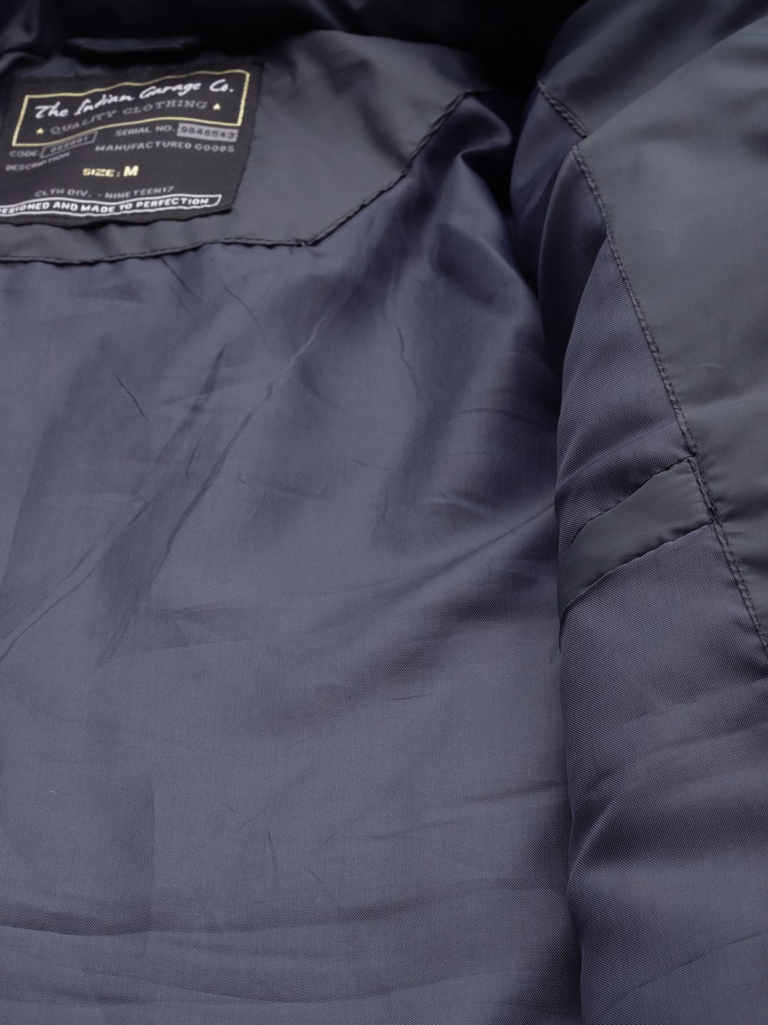 The Indian Garage Co Men Navy Blue & Red Colourblocked Jacket