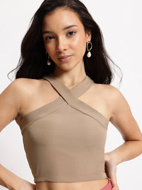 DressBerry Criss-Crossed Queen Crop Top