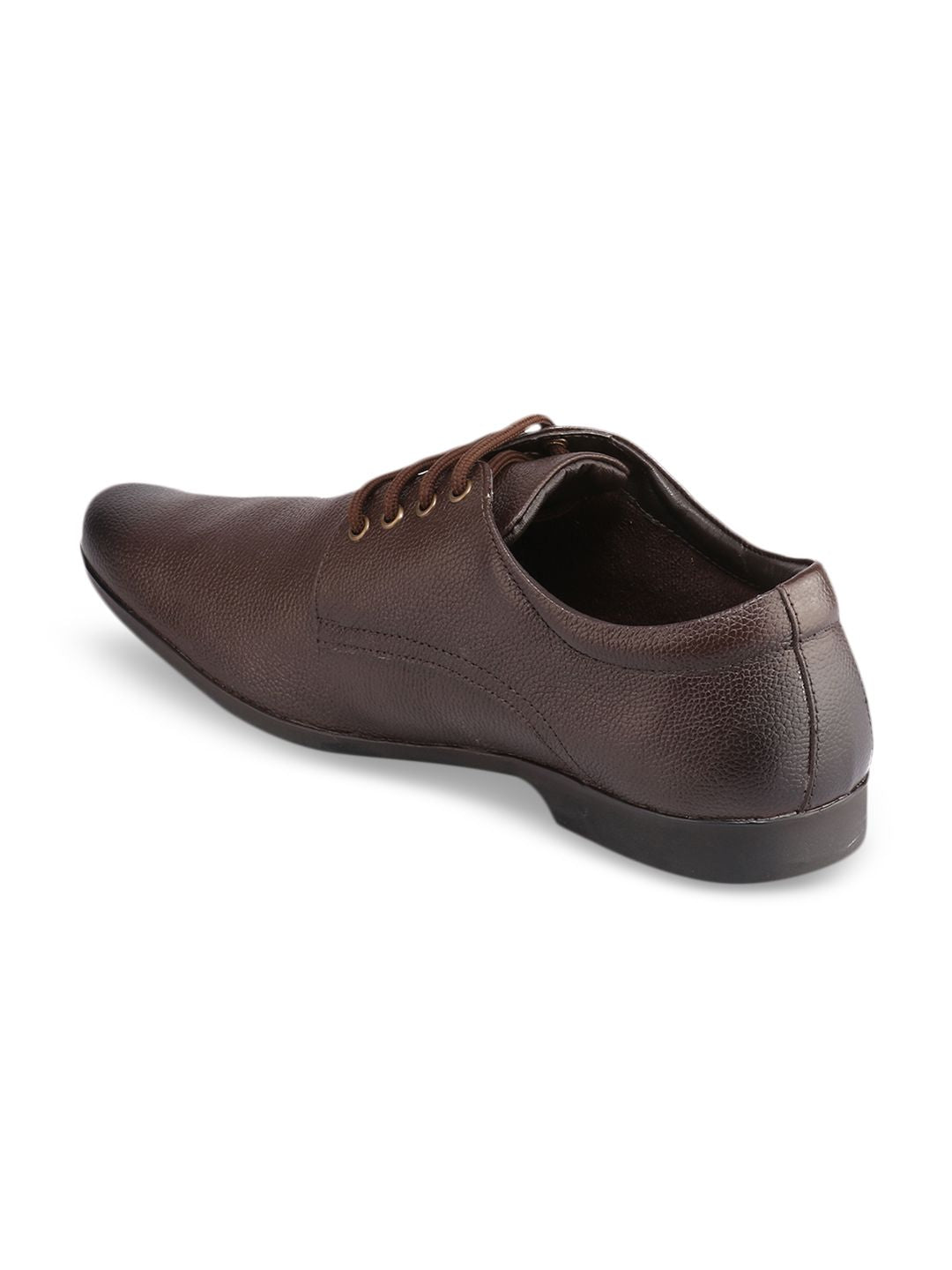Red Chief Men Brown Textured Formal Derbys