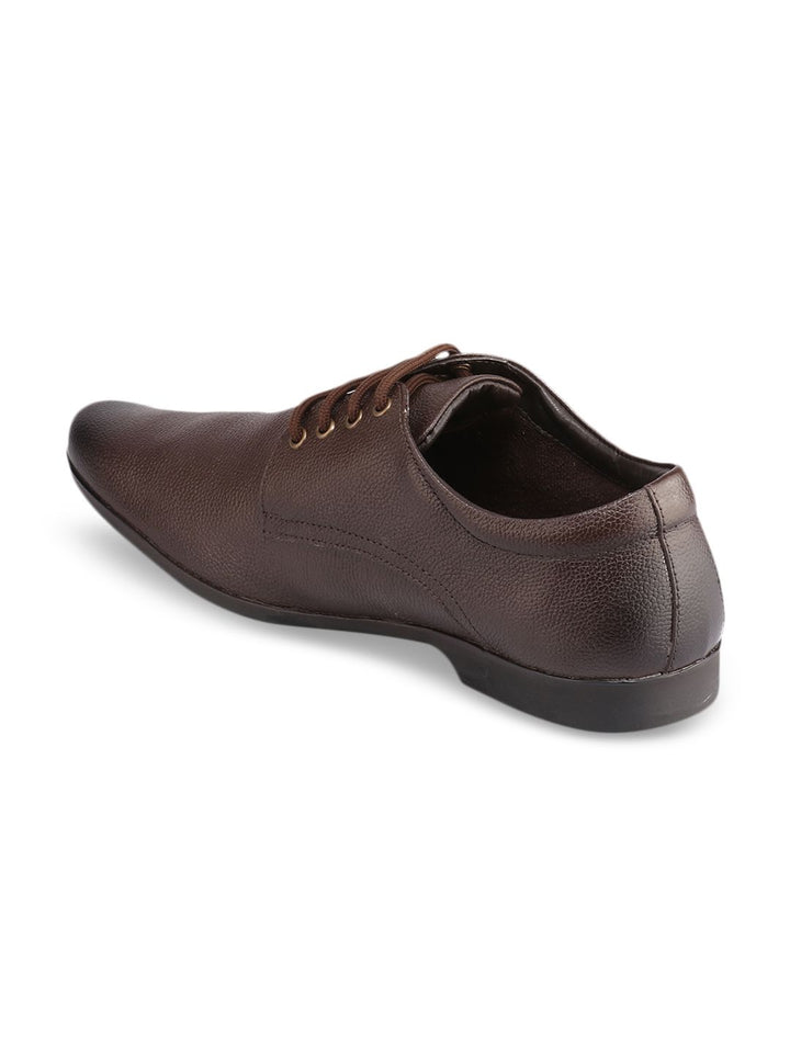 Red Chief Men Brown Textured Formal Derbys
