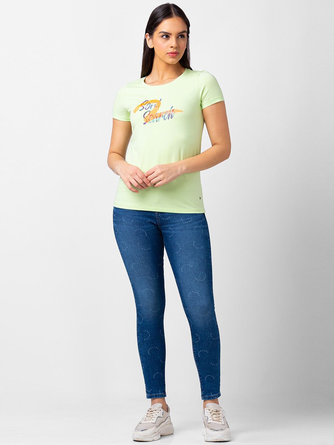 SPYKAR Women Super Skinny Fit High-Rise Heavy Fade Jeans