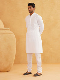SOJANYA Embroidered Pure Cotton Kurta with Churidar