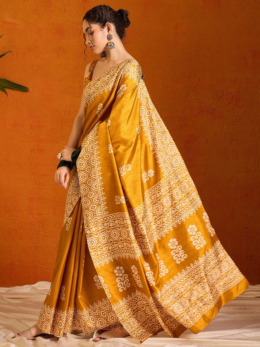 Saree mall Ethnic Motifs Bagru Sarees
