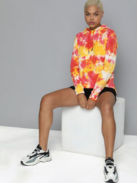 HRX By Hrithik Roshan Lifestyle Women Yellow & Pink Rapid-Dry Brand Carrier Sweatshirts