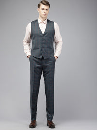 Park Avenue Checked Single Breasted Super Slim Fit 3 Piece Formal Suits