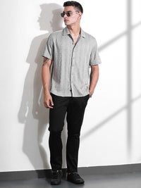 Thomas Scott Men Smart Fit Cutaway Collar Textured Casual Shirt