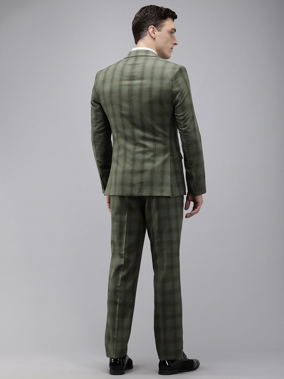 Park Avenue Checked Single Breasted Super Slim Fit 3 Piece Formal Suits