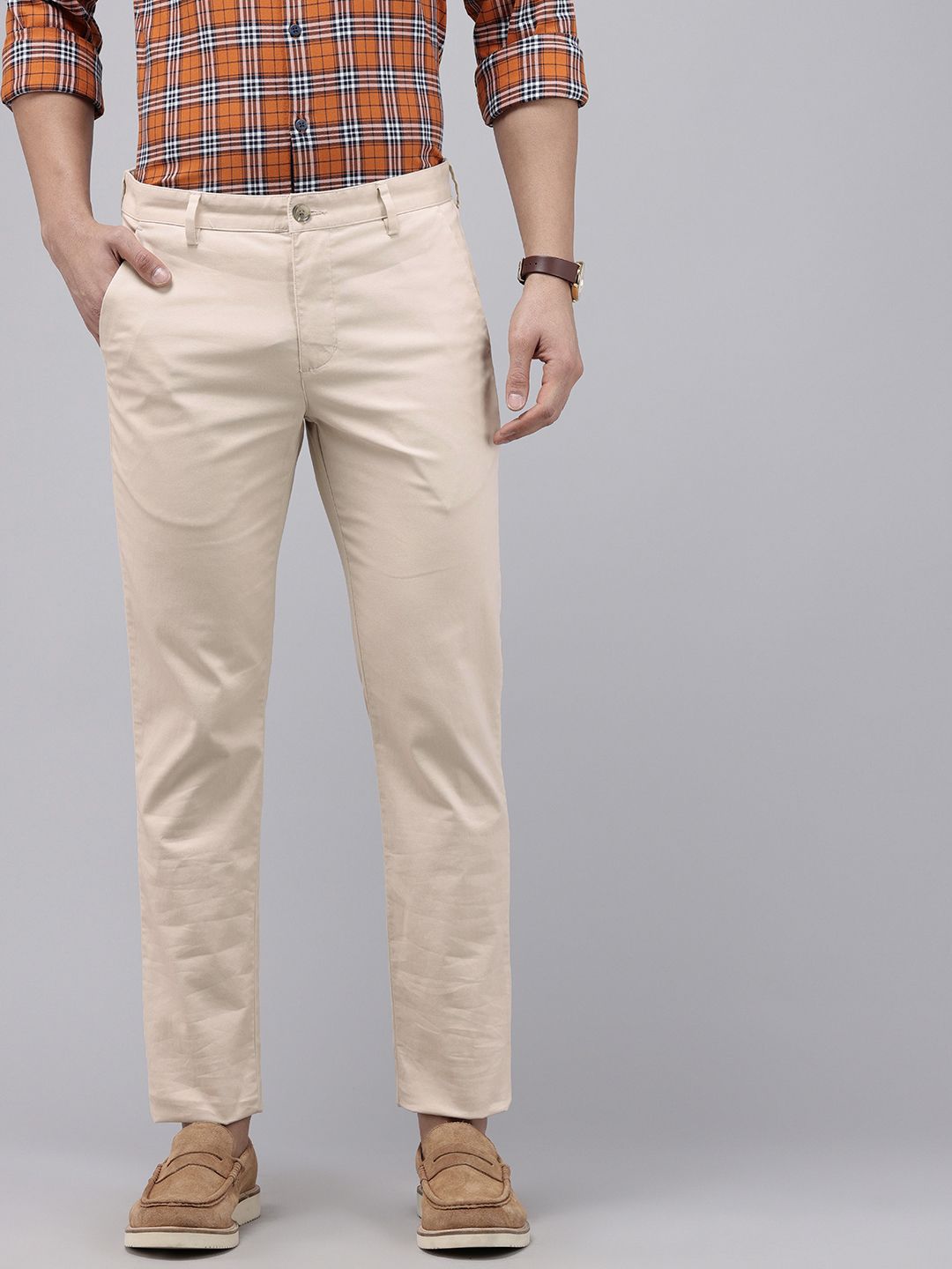 Park Avenue Men Super Slim Fit Chinos Trousers