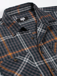 Thomas Scott Smart Tartan Checks Opaque Oversized Casual Shirt