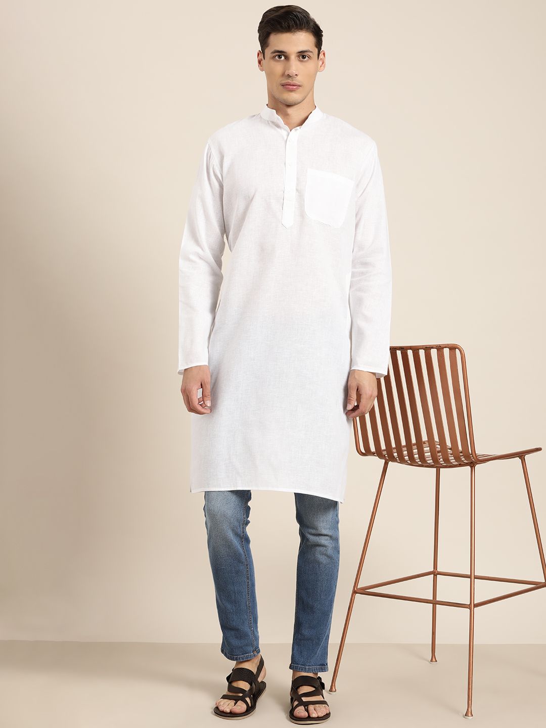 SOJANYA Kurta Putih Lelaki