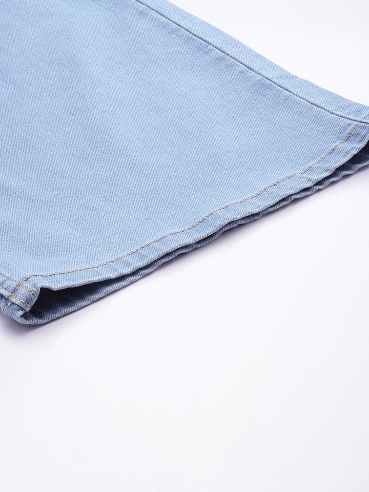 all about you Women Straight Fit High-Rise Slash Knee Stretchable Jeans