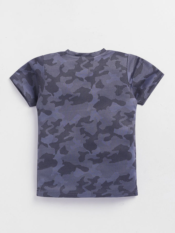 HRX by Hrithik Roshan Boys Camouflage Printed Moisture Wicking T-shirt