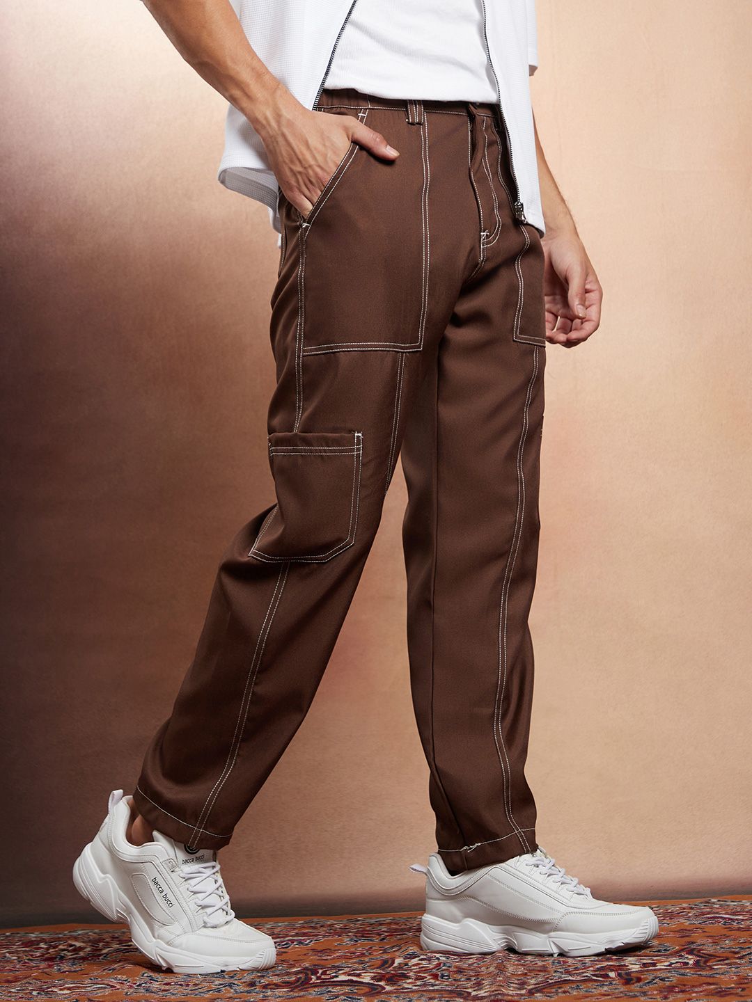 Campus Sutra Men Solid Comfort Trousers