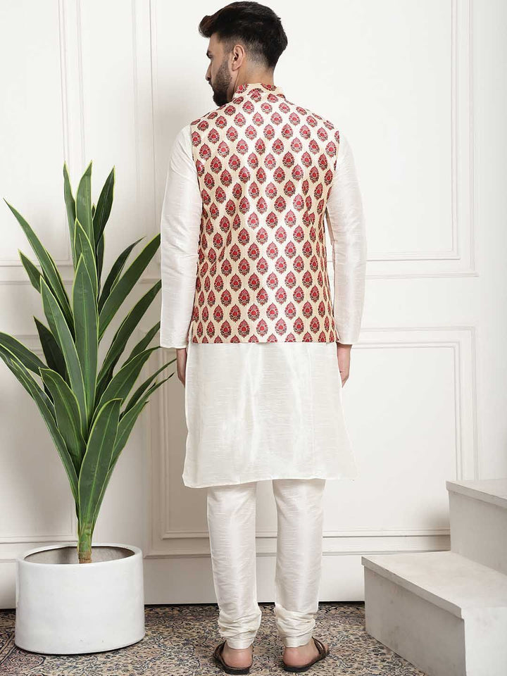 SOJANYA Kurta Biasa Lelaki Off White dengan Churidar