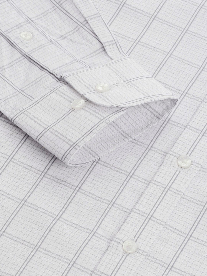 Park Avenue Windowpane Checked Slim Fit Pure Cotton Formal Shirt