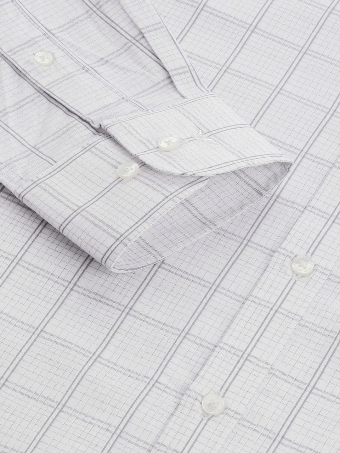 Park Avenue Windowpane Checked Slim Fit Pure Cotton Formal Shirt