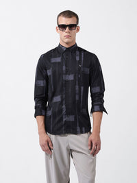 The Indian Garage Co Men Slim Fit Textured Party Shirt