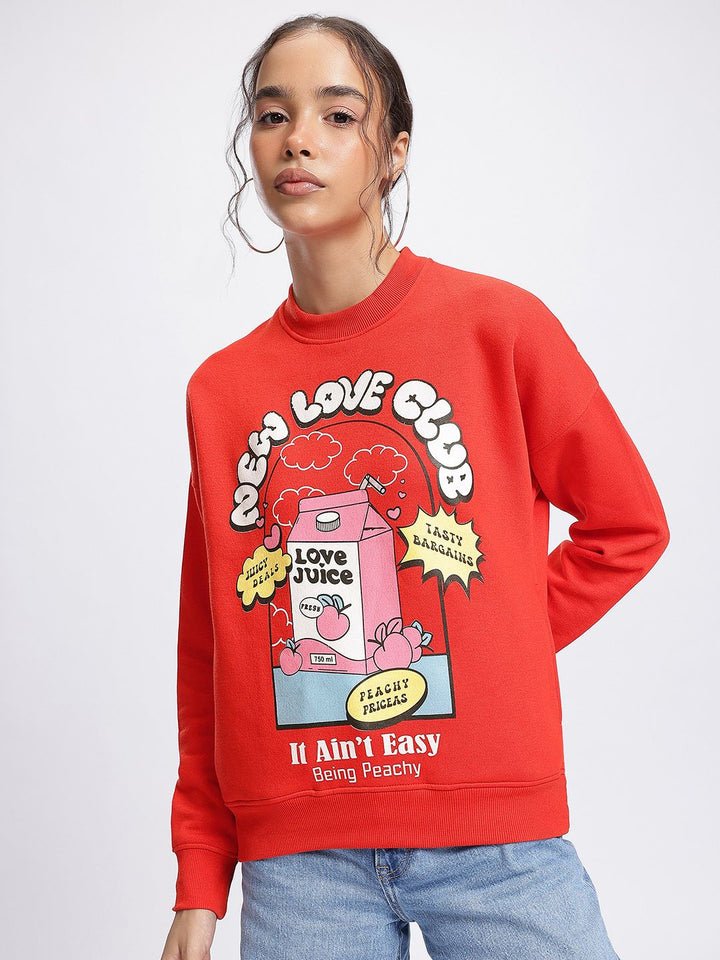 DressBerry Cheerful Chic Typography Goodness Sweatshirt