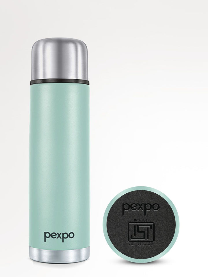 Pexpo Flamingo Sea Green ISI Certified Thermosteel Hot & Cold Flask Water Bottle 1000ml