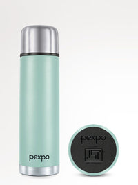 Pexpo Flamingo Sea Green ISI Certified Thermosteel Hot & Cold Flask Water Bottle 1000ml