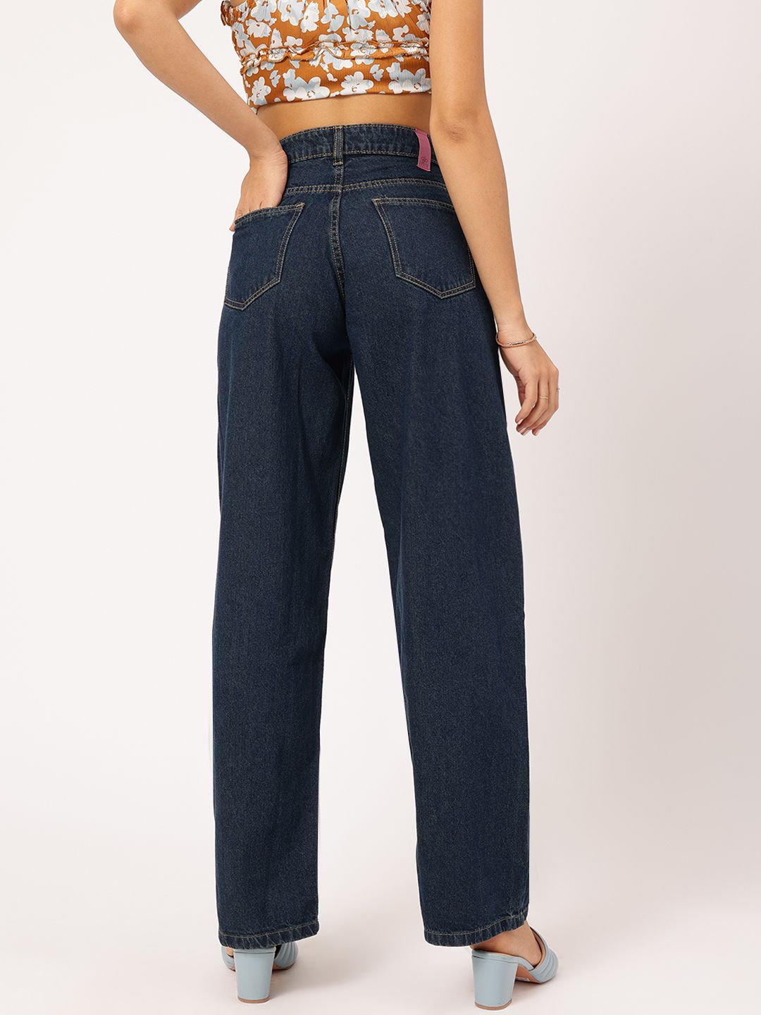 DressBerry Women Everyday Edge High-Rise Baggy Fit Jeans