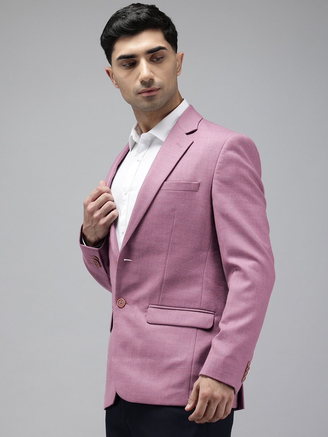 Park Avenue Notched Lapel Single Breasted Formal Blazer