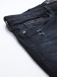 The Indian Garage Co Men Slim Fit Mildly Distressed Stretchable Jeans