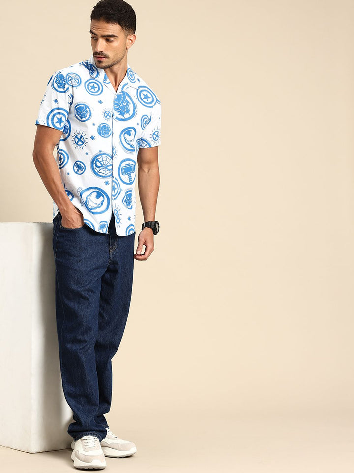 Being Human Marvel Printed Pure Cotton Casual Shirt