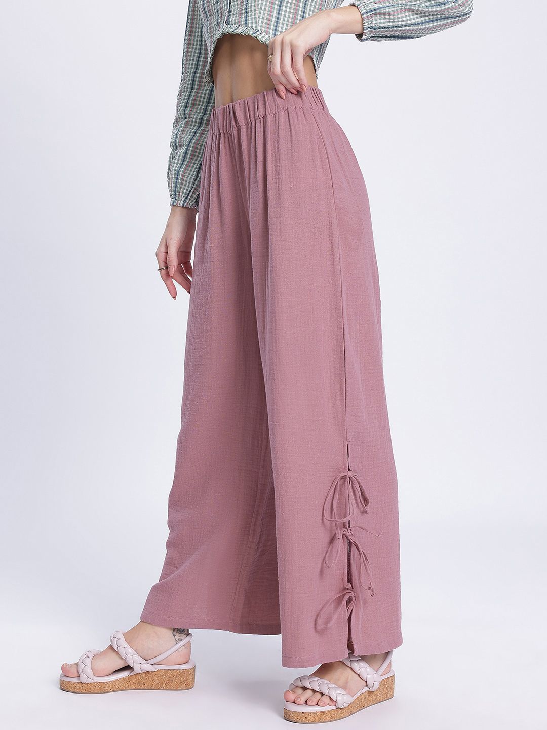 DressBerry Women Feminine Essence Trousers with Bow-Detail