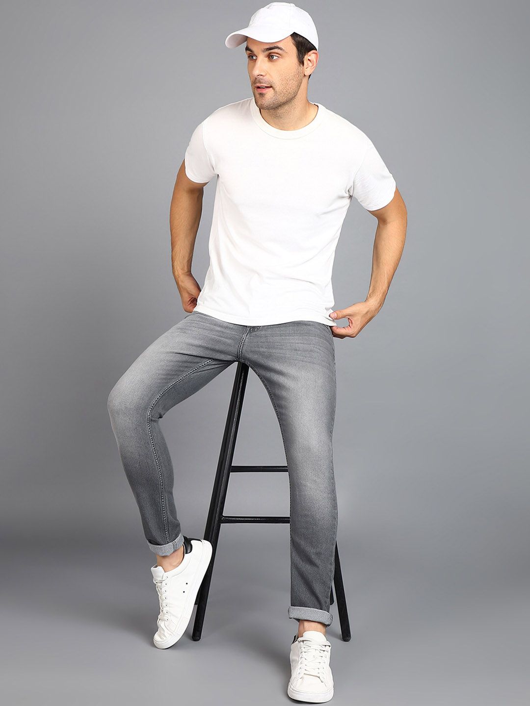 Urbano Fashion Men Clean Look Light Fade Stretchable Jeans
